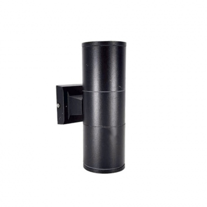 Applique a parete Nero per esterno versione elegante. Supporta 2 lampadina GU10
