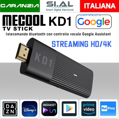 Android tv box 4K dongle Stick MECOOL KD1 HDMI wi-fi bluetooth internet Streaming 4K IPTV