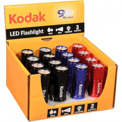 Torcia con 9 LED 46 Lumen 25 metri - Colore Nero
