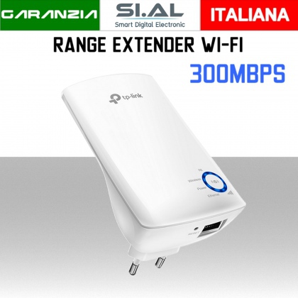 Ripetitore WiFi wireless 300Mbps WPS con Porta LAN ethernet 