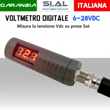 Voltmetro Digitale misura la tensione DC sulle prese Sat