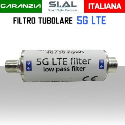 Filtro antidisturbo lte 5G  banda UHF 21-48  tubolare coassiale antenna TV schermato 