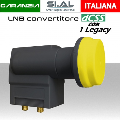 Lnb dCSS 1 uscita con 1 Legacy illuminatore unicable per parabola satellitare offset universale IDDIGITAL