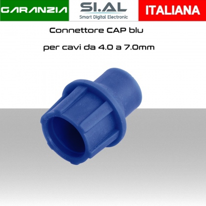 Connettore CaP blu per cavi da 4 a 7mm  conf. 100pz.