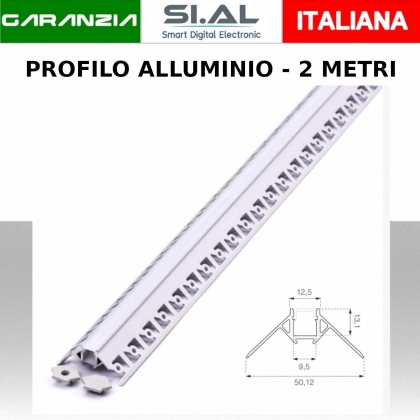 Profilo Alluminio ad Incasso per Cartongesso Angolare Esterna