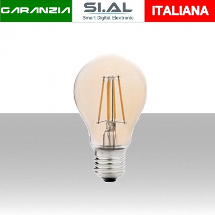 Lampadina LED E14 4W P45 Filamento Ambrato 2200K