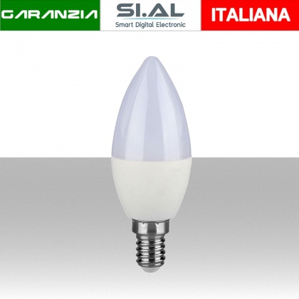 Lampadina LED Chip Samsung E14 7W Candela 3000K - 600 LUMEN