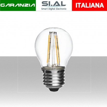 Lampadina LED E27 4W 100LM/W G45 Filamento 6400K