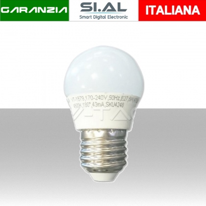 Lampadina LED E27 6W G45 4000K
