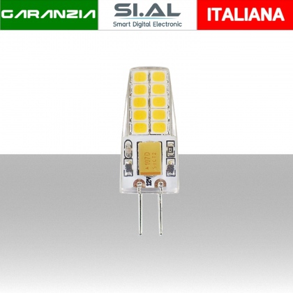 Lampadina LED G4 2,5W 12V luce calda 3000K A+ 220 lumen