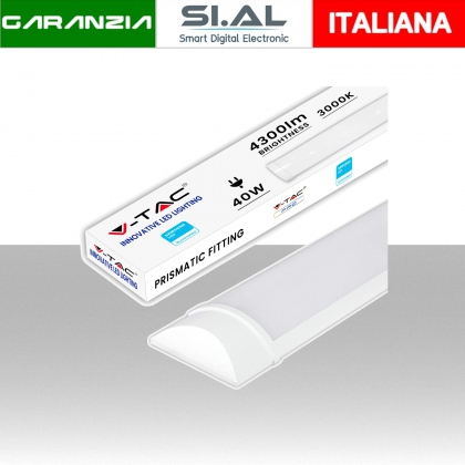 Plafoniera LED Chip Samsung Prismatica 40W 120LM/W 120cm 3000K IP20