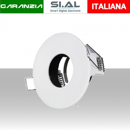 Portafaretto LED da Incasso Rotondo GU10 e GU5.3 (MR16) Colore Bianco Orientabile