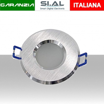 Porta lampadina GU10 ad incasso colore argento