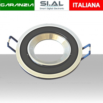 Porta lampadina GU10 ad incasso colore nero