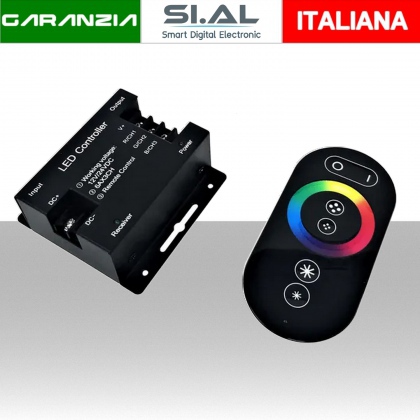 KIT Controller per strisce LED RGB 12/24V (3 canali 4A/CH max) con telecomando RF