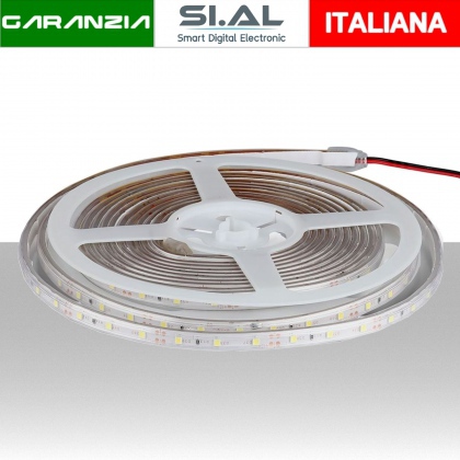 Striscia LED SMD3528 - 60LEDs 3000K IP65 LUMEN: 400
