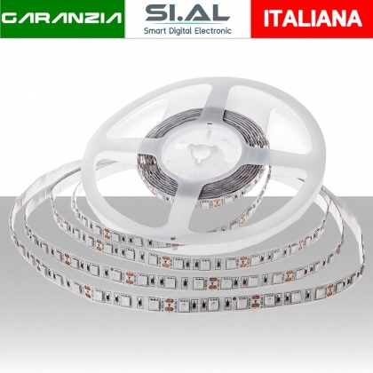 Striscia LED SMD5050 - 60 LEDs RGB + 3000K IP20 LUMEN: 900