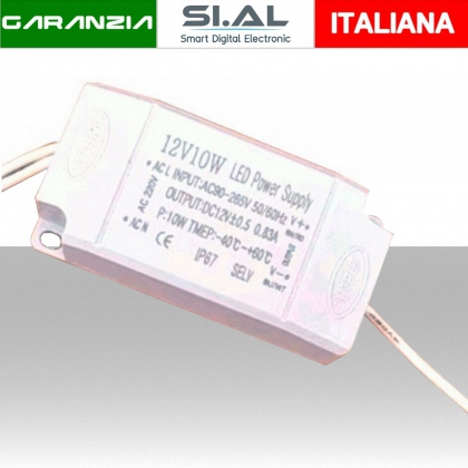 Mini Alimentatore LED 12V 10W IP67