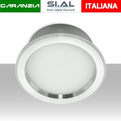 Faretto a led incasso slim 3 watt 3000k per mobili mensole e sotto cappa cucina. Foro Diam. 60mm