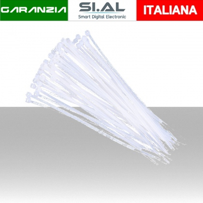 Fascetta Nylon 150x3.6mm Bianca. Conf. 100pz