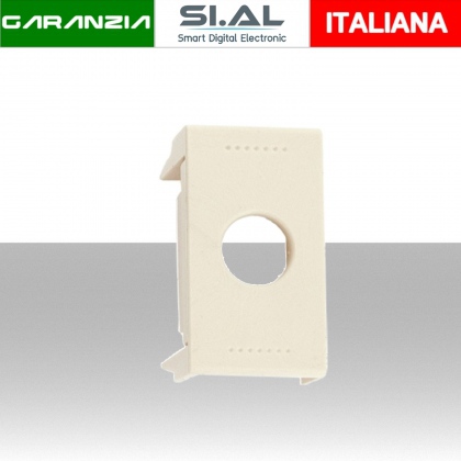 Mascherina 1 foro compatibile AVE Sistema 45 Blanc