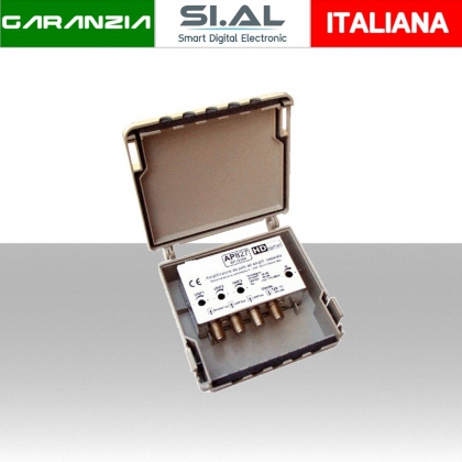 Amplificatore da palo 3 ing III+UHF 30dB  -  UHF 26dB  -  UHF 26dB 4R 112/115dBuV - Telealim. auto. - Filtro 4+5G in omaggio