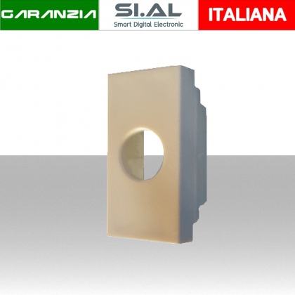 Mascherina 1 foro compatibile Legrand Vela Chiara