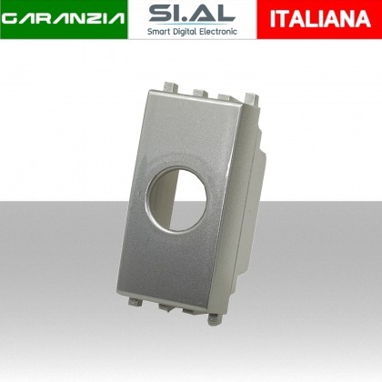 Mascherina 1 foro compatibile Vimar Plana Silver