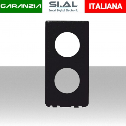Adattatore portafrutto 2 fori Gewiss System Black demix 
