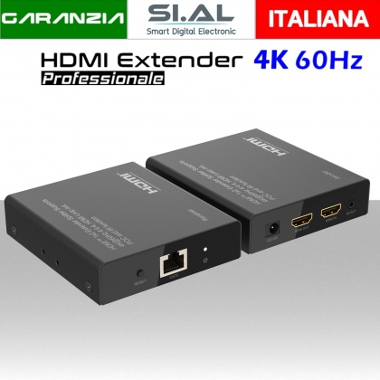 Estensore HDMI 4K Ultra HD lan ethernet Cat5e/6 alte prestazioni