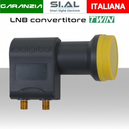 Lnb 2 uscite universale twin per parabola satellitare offset  IDdigital LNB 129