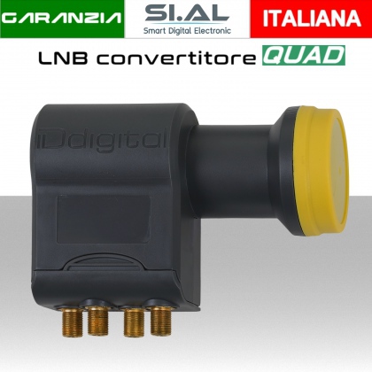 Lnb 4 uscite QUAD universale indipendenti per parabola satellitare offset IDdigital 149