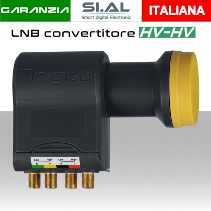 Lnb 4 uscite per multiswitch HV-HV illuminatore per impianti centralizzati TV IDdigital 109 