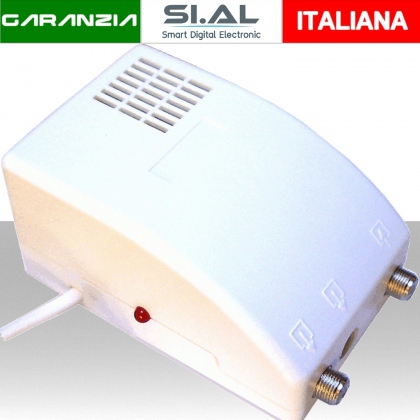 Amplificatore di linea autoalimentato 1 ing III+21:48 13dB 2R 105/110dBuV - Filtro LTE 4G+5G