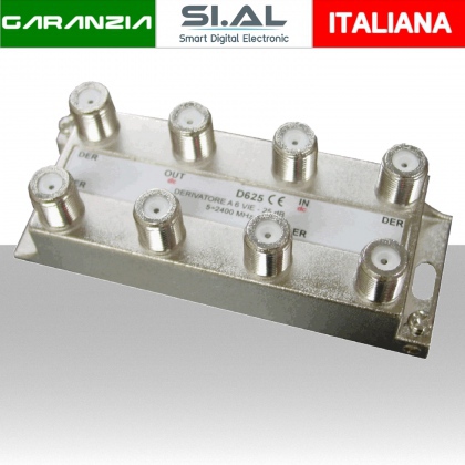 Derivatore 8 uscite -16dB 5:2400 MHz con conn. F