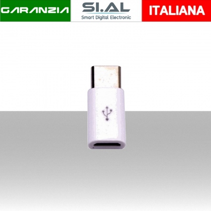 Adattatore da Micro USB a Tipo C Colore Bianco