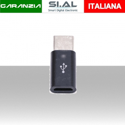 Adattatore da Micro USB a Tipo C Colore Nero