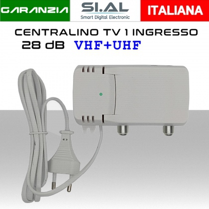 Centralino antenna TV da interno 1 ingresso BIII-UHF 28dB serie PRO