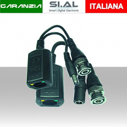 Coppia Video Balun 400 metri max tramite cavo UTP con DC