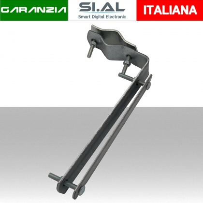 Staffa da balcone a L per pali antenna diametro 25-40 mm 