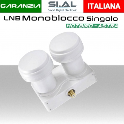 Lnb Monoblocco 1 uscita  Dual Feed  satelliti Hotbird - Astra convertitore Mitan