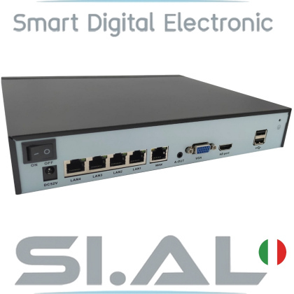 nvr 4 poe per telecamere IP 5MP