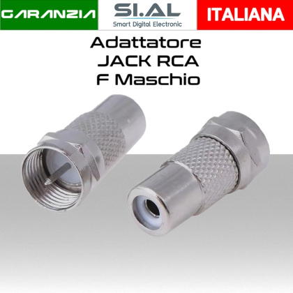 Connettore Adattatore jack RCA femmina a F maschio