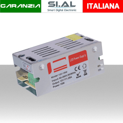 Alimentatore LED standard 12V 15W IP20