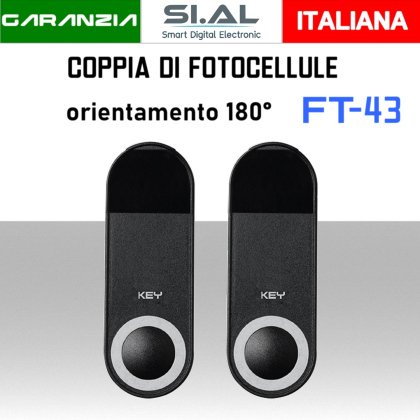 Coppia di fotocellule cancelli orientabili da esterno Key automation FT43