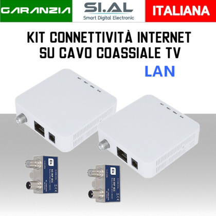 Estensore di segnale internet su cavo antenna coassiale TV Ekoax LAN