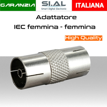 Adattatore IEC femmina - IEC femmina - Conf. 100pz