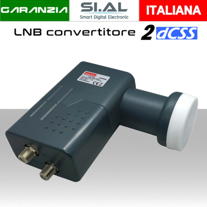 Lnb dCSS 2 uscite unicable illuminatore per parabola Emme Esse 80191SA