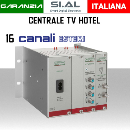 Centrale TV Hotel 16 canali esteri in chiaro ANTTRON TRM84