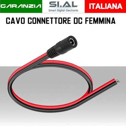  Cavo terminale alimentazione Connettore DC Femmina 30 cm